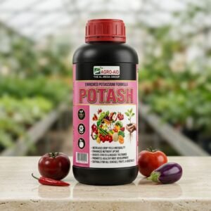 Liquid potassium fertilizer in Pakistan – Al Raza premium potash 1 litre bottle for crop yield, immunity and plant growth